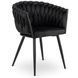 Стілець оксамитовий MEBEL ELITE ELENA Velvet Чорний фотографія