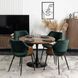 Стілець оксамитовий MEBEL ELITE DAKOTA Velvet, Зелений / горіховий