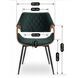 Стілець оксамитовий MEBEL ELITE DAKOTA Velvet, Зелений / горіховий