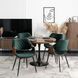 Стілець оксамитовий MEBEL ELITE DAKOTA Velvet, Зелений / горіховий