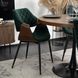 Стілець оксамитовий MEBEL ELITE DAKOTA Velvet, Зелений / горіховий