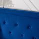 Кровать двуспальная бархатная MEBEL ELITE CROS Velvet 160x200 см Синий