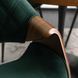 Стілець оксамитовий MEBEL ELITE DAKOTA Velvet, Зелений / горіховий