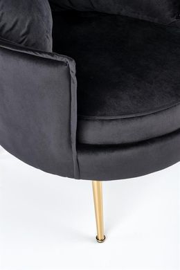 Кресло ALMOND Velvet Halmar Черный фотография
