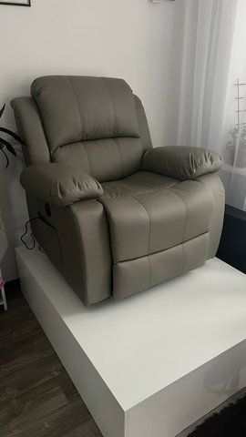 Массажное кресло MEBEL ELITE BONO экокожа Серый фотография