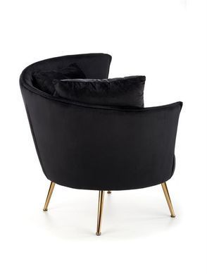 Кресло ALMOND Velvet Halmar Черный фотография
