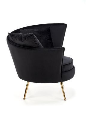 Кресло ALMOND Velvet Halmar Черный фотография