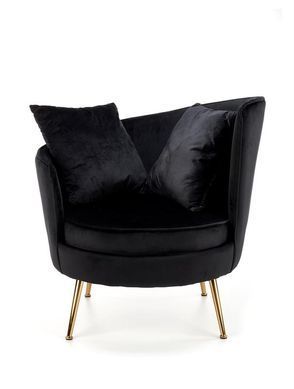 Кресло ALMOND Velvet Halmar Черный фотография