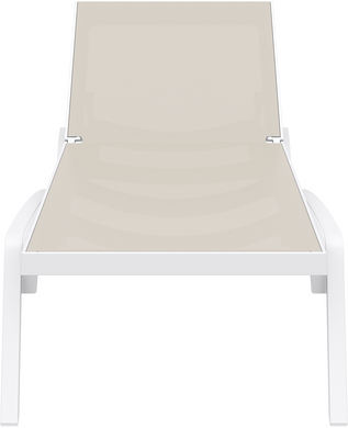 Комплект із 2 шезлонгів Onto Siesta Pacific + Стіл Siesta Ocean Side Table - White Taupe