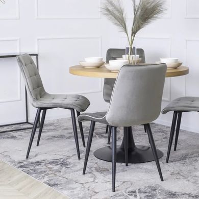 Стул бархатный MEBEL ELITE GOMEZ Velvet, Серый фотография
