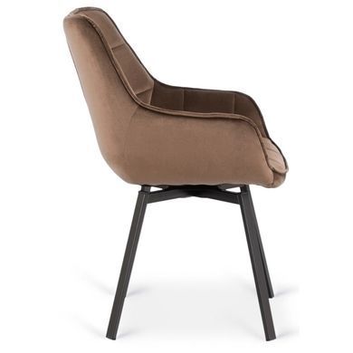 Стілець поворотний оксамитовий MEBEL ELITE LUNA Velvet Коричневий фотографія