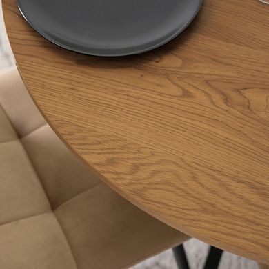 Стіл MEBEL ELITE LAUREN 90X90 дуб золотий / чорний фотографія