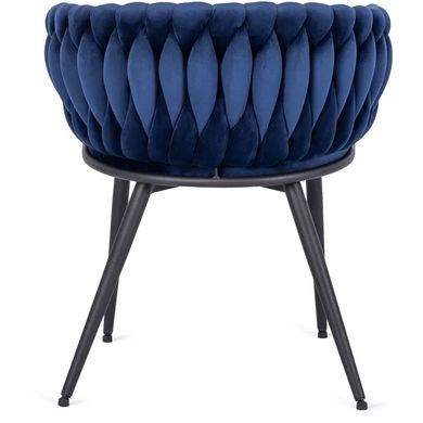 Стілець оксамитовий MEBEL ELITE EMPOLI Velvet Темно-синій фотографія