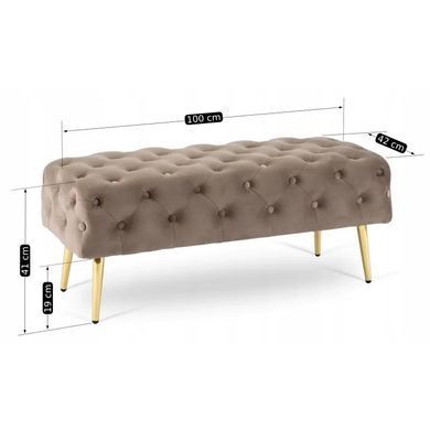 Лава бархатная MEBEL ELITE VERA Velvet Бежевый фотография