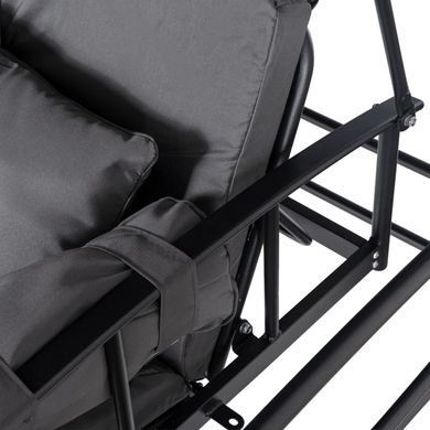 Садова гойдалка з москітною сіткою Mebel Elit CARMEN 237x150x256 см Сірий