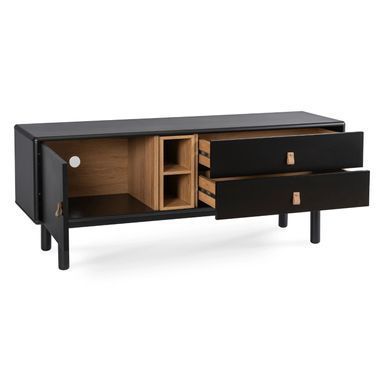 ТВ Тумба MEBEL ELITE ARTI 140 Чорний фотографія