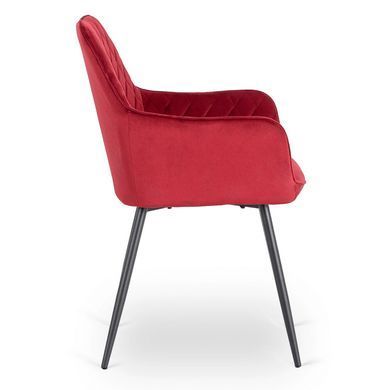 Стул бархатный MEBEL ELITE BRESSO Velvet Бордовый фотография