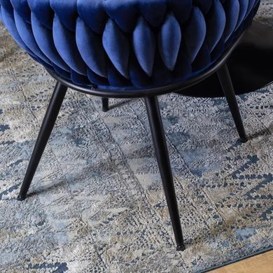 Стілець оксамитовий MEBEL ELITE EMPOLI Velvet Темно-синій фотографія