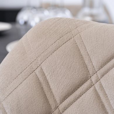 Стілець оксамитовий MEBEL ELITE DAKOTA Velvet, Дуб золотий / Беж фотографія
