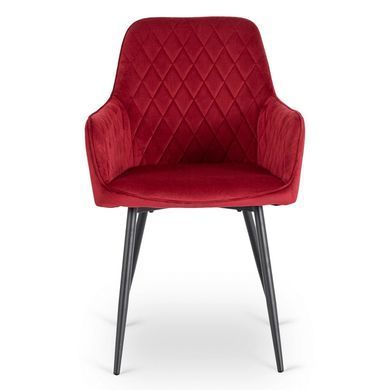 Стул бархатный MEBEL ELITE BRESSO Velvet Бордовый фотография