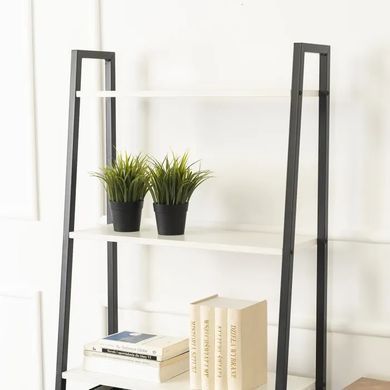 Стелаж MEBEL ELITE ERVA білий / чорний фотографія