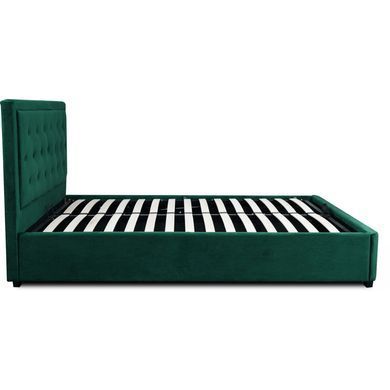 Ліжко двоспальне оксамитове MEBEL ELITE CROS Velvet 160x200 см Зелений фотографія