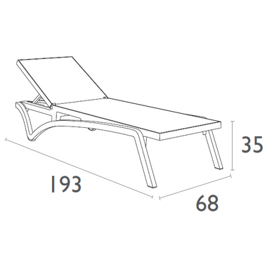 Комплект із 2 шезлонгів Onto Siesta Pacific + Стіл Siesta Ocean Side Table - White Taupe