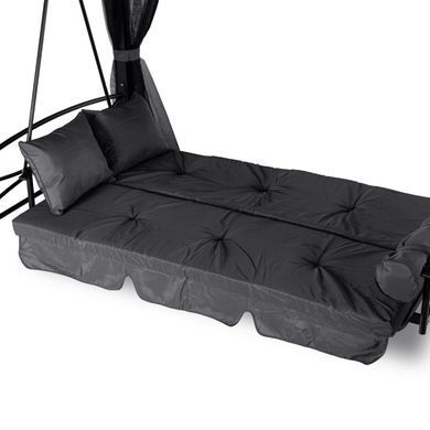 Садова гойдалка з москітною сіткою Mebel Elit CARMEN 237x150x256 см Сірий