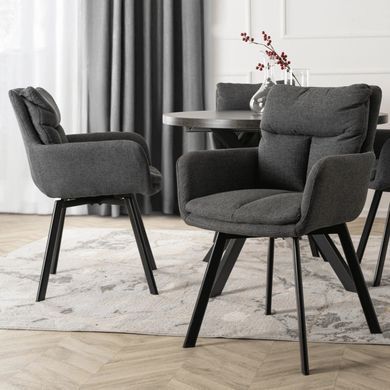 Стул поворотный MEBEL ELITE CORTADO Velvet Темно-Серый фотография