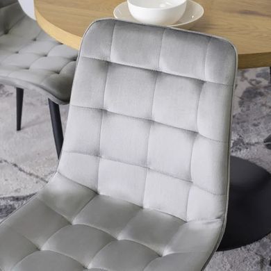 Стул бархатный MEBEL ELITE GOMEZ Velvet, Серый фотография