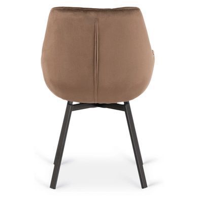 Стілець поворотний оксамитовий MEBEL ELITE LUNA Velvet Коричневий фотографія
