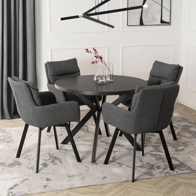 Стул поворотный MEBEL ELITE CORTADO Velvet Темно-Серый фотография