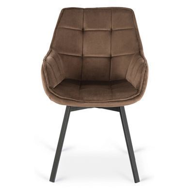 Стілець поворотний оксамитовий MEBEL ELITE LUNA Velvet Коричневий фотографія
