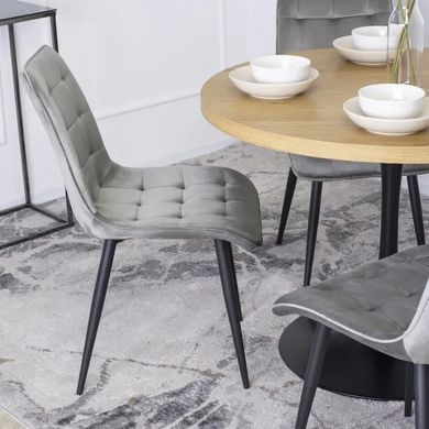 Стул бархатный MEBEL ELITE GOMEZ Velvet, Серый фотография