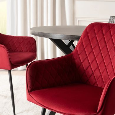 Стул бархатный MEBEL ELITE BRESSO Velvet Бордовый фотография