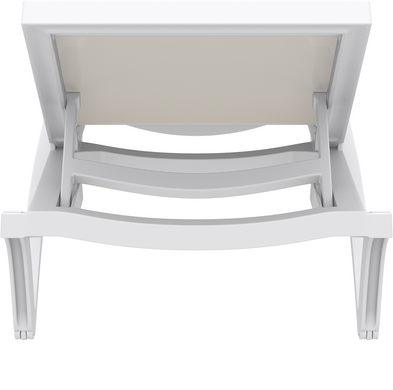Комплект із 2 шезлонгів Onto Siesta Pacific + Стіл Siesta Ocean Side Table - White Taupe