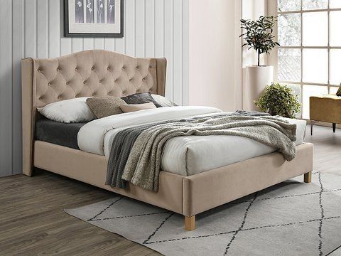 Кровать ASPEN Velvet Signal 160x200 Бежевый фотография