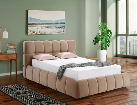 Ліжко PARMA VELVET Signal 140x200 Темний Беж фотографія