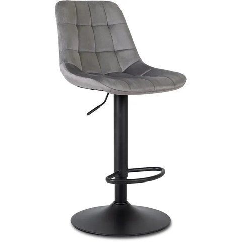 Барный стул бархатный MEBEL ELITE ARCOS 2 Velvet серый фотография