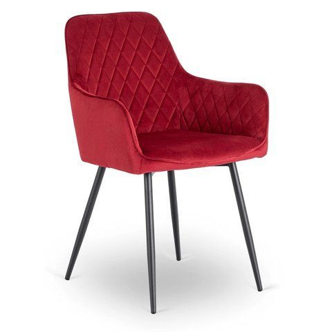 Стілець оксамитовий MEBEL ELITE BRESSO Velvet Бордовий фотографія