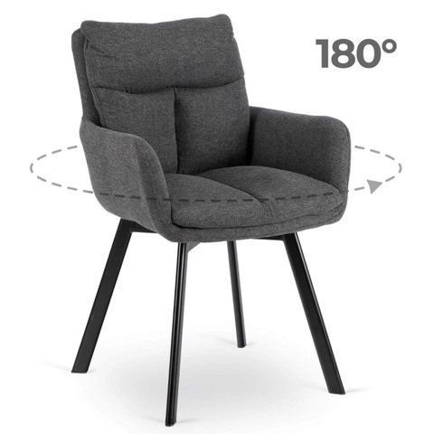 Стул поворотный MEBEL ELITE CORTADO Velvet Темно-Серый фотография
