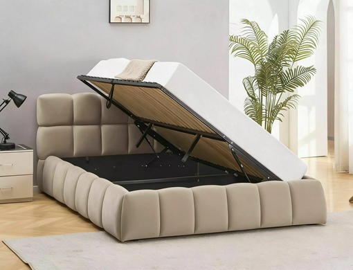 Ліжко PARMA VELVET Signal 140x200 Темний Беж фотографія