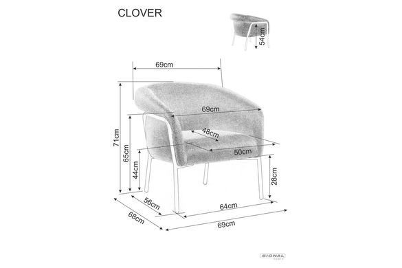 Кресло CLOVER BREGO Signal Серый фотография