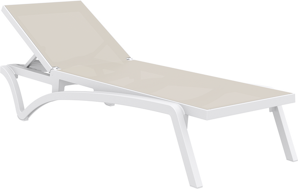 Комплект із 2 шезлонгів Onto Siesta Pacific + Стіл Siesta Ocean Side Table - White Taupe