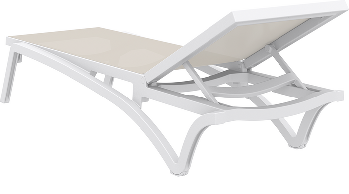 Комплект із 2 шезлонгів Onto Siesta Pacific + Стіл Siesta Ocean Side Table - White Taupe