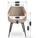 Стілець оксамитовий MEBEL ELITE DAKOTA Velvet, Дуб золотий / Беж