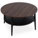 Журнальний столик MEBEL ELITE PAULO MAX 80x80 Горіх/чорний