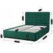 Ліжко двоспальне оксамитове MEBEL ELITE CROS Velvet 160x200 см Зелений
