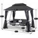 Садова гойдалка з москітною сіткою Mebel Elit CARMEN 237x150x256 см Сірий
