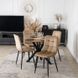 Стіл MEBEL ELITE LAUREN 90X90 дуб золотий / чорний